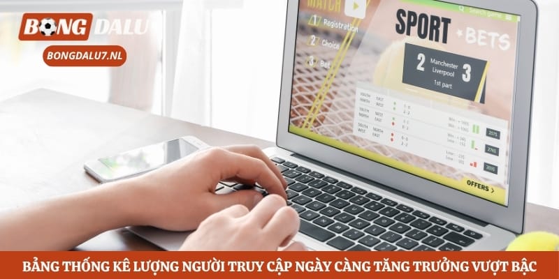 Bảng thống kê lượng người truy cập ngày càng tăng trưởng vượt bậc