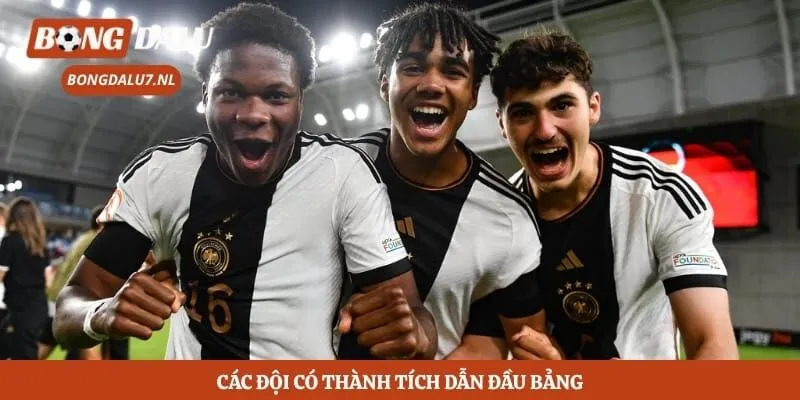 Các đội có thành tích dẫn đầu bảng