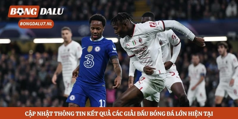 Cập nhật thông tin kết quả các giải đấu bóng đá lớn hiện tại